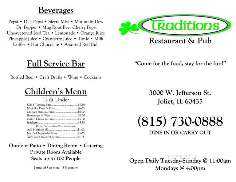 Traditions Restaurant Pub - Joliet, IL