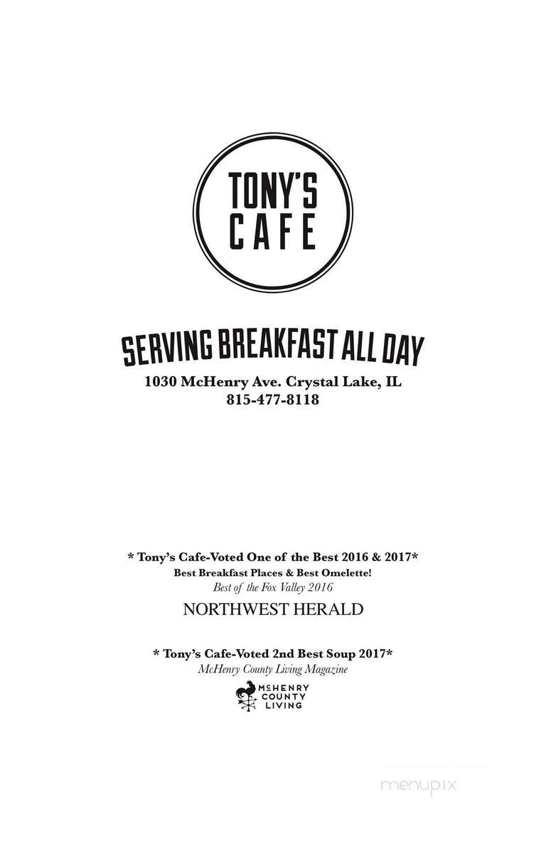 Tony's Cafe - Crystal Lake, IL