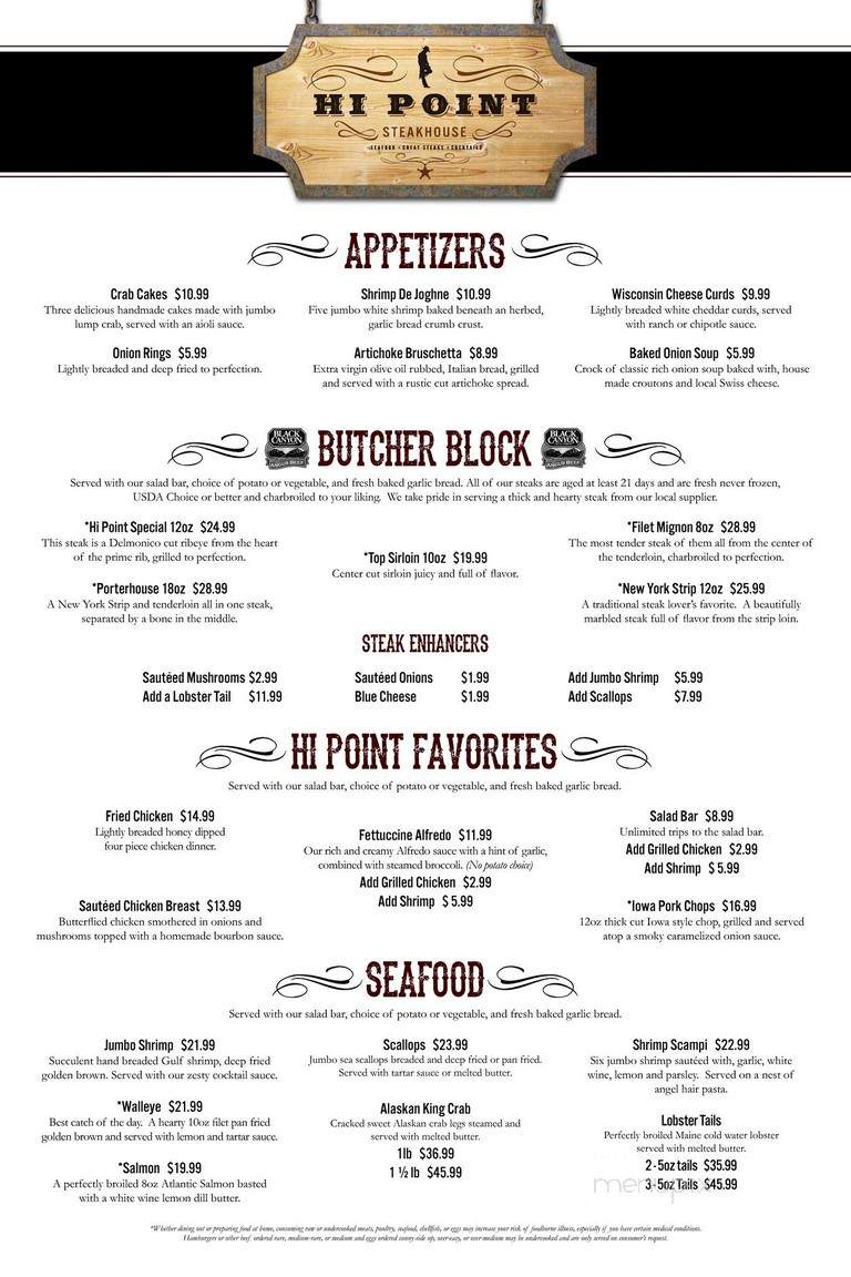 Hi-Point Steak House - Ridgeway, WI