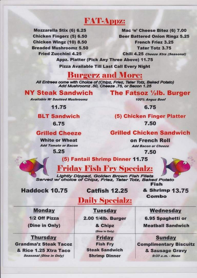 Fatsoz Bar and Grill - Elgin, IL