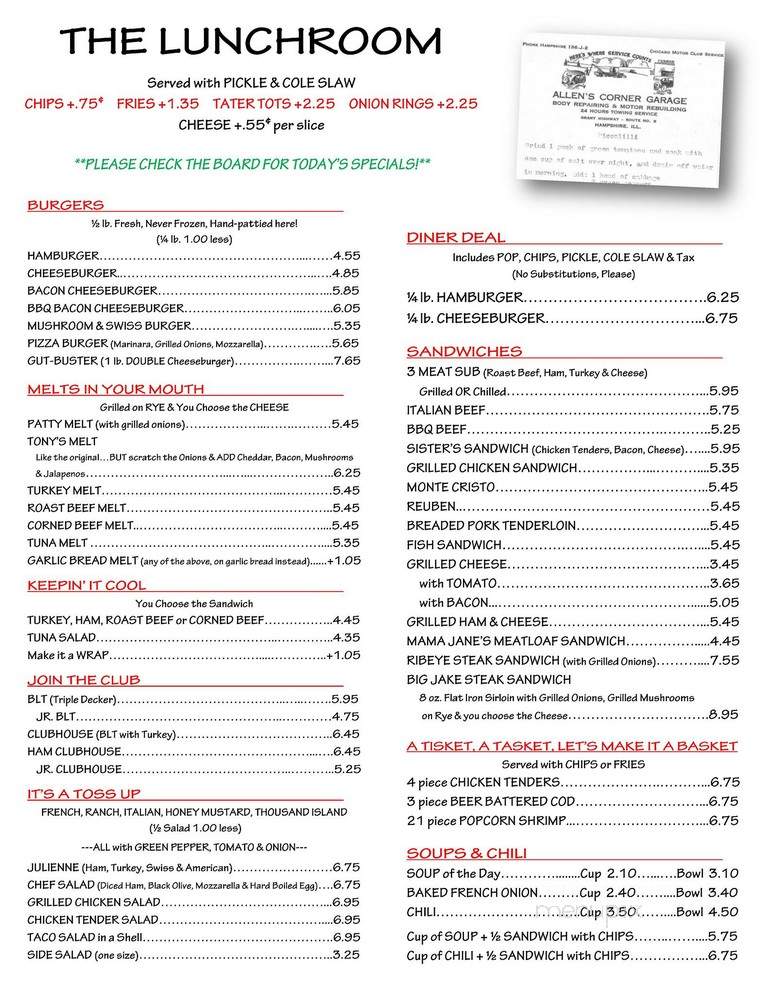 Allen's Corner Diner - Hampshire, IL