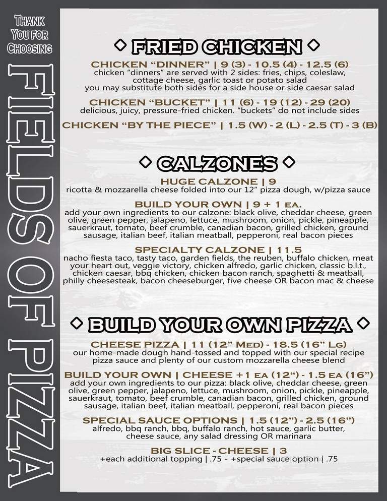 Fields of Pizza - Moline, IL