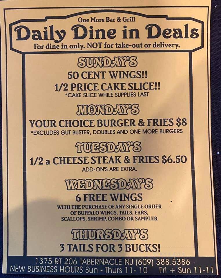 One More Bar & Grill - Stonington, IL