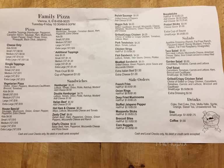 Family Pizza - Vienna, IL