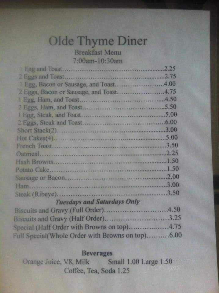 Olde Thyme Diner - Vincennes, IN