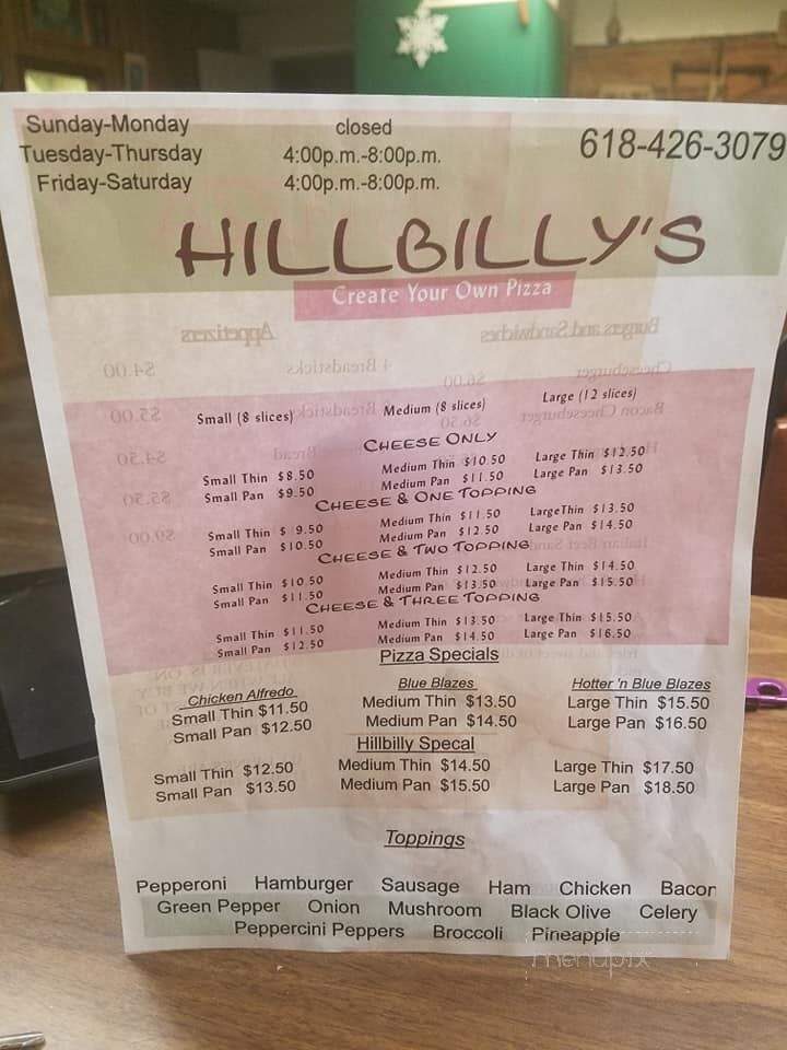 Hillbilly's Pizza - Campbell Hill, IL