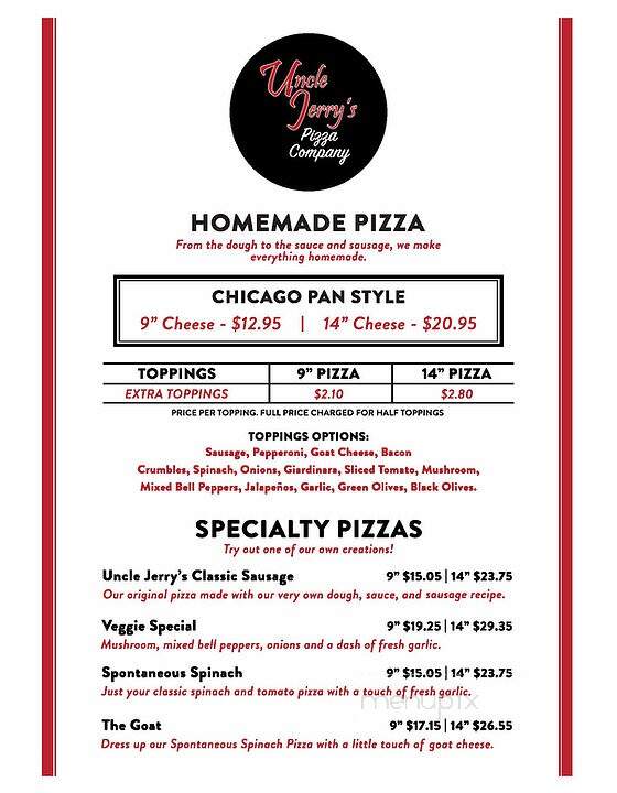 Uncle Jerry's Pizza Company - Cary, IL