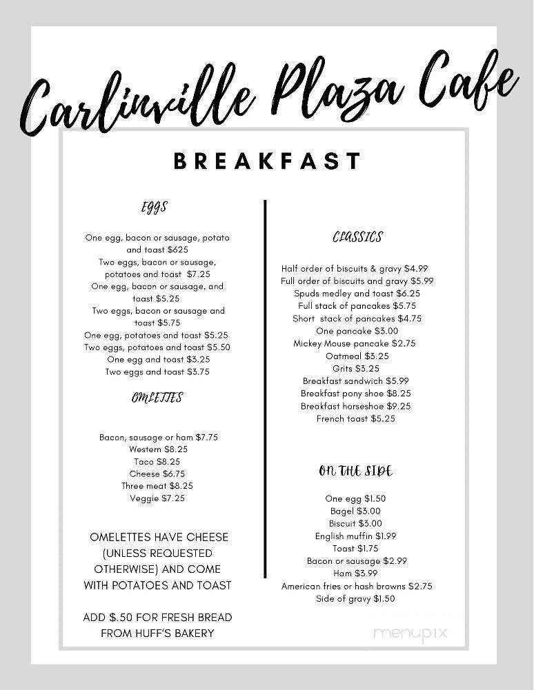 Carlinville Plaza Cafe - Carlinville, IL