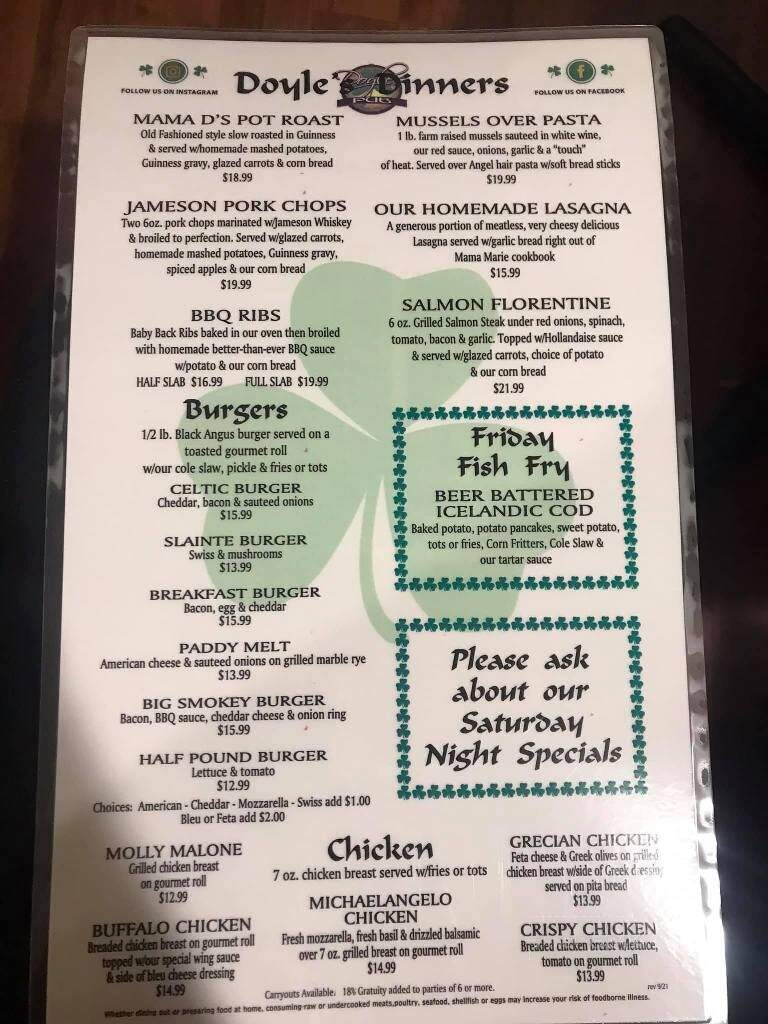 Doyles Pub & Eatery - Richmond, IL