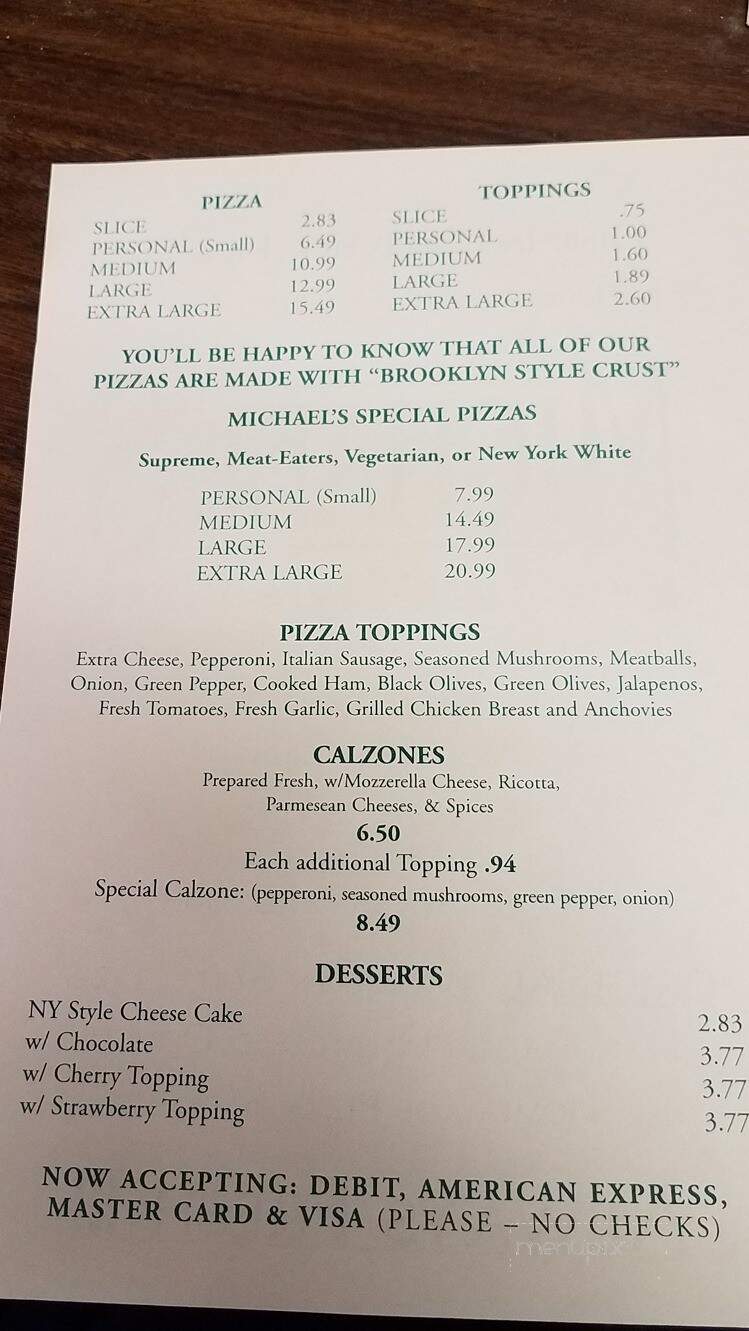 Michael's New York Style Pizza - Paducah, KY