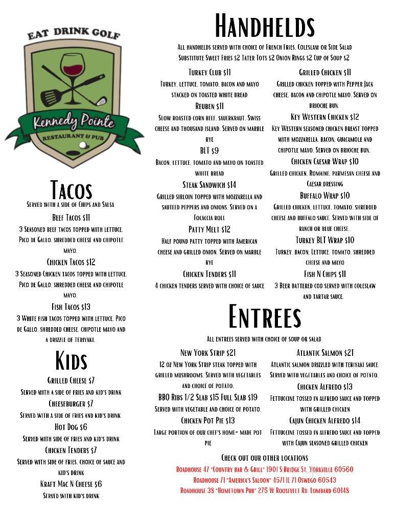 Kennedy Pointe Restaurant & Pub - Bristol, IL