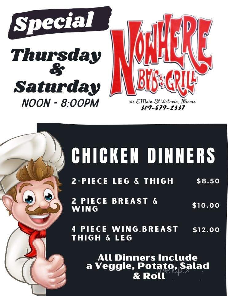 Nowhere Bar & Grill - Victoria, IL