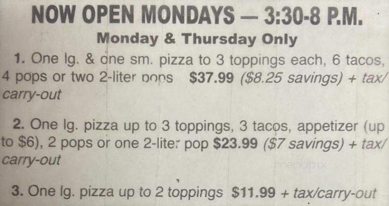 Manny's Pizza - Savanna, IL