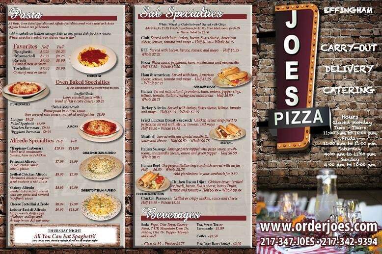 Joe's Pizza & Pasta - Effingham, IL