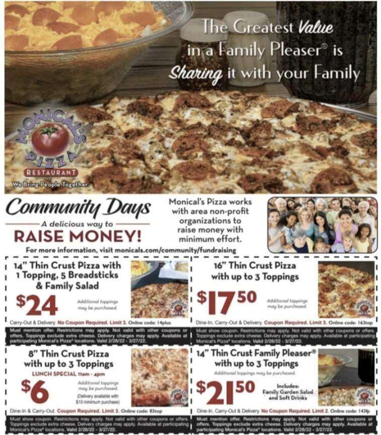 Monical's Pizza - Watseka, IL