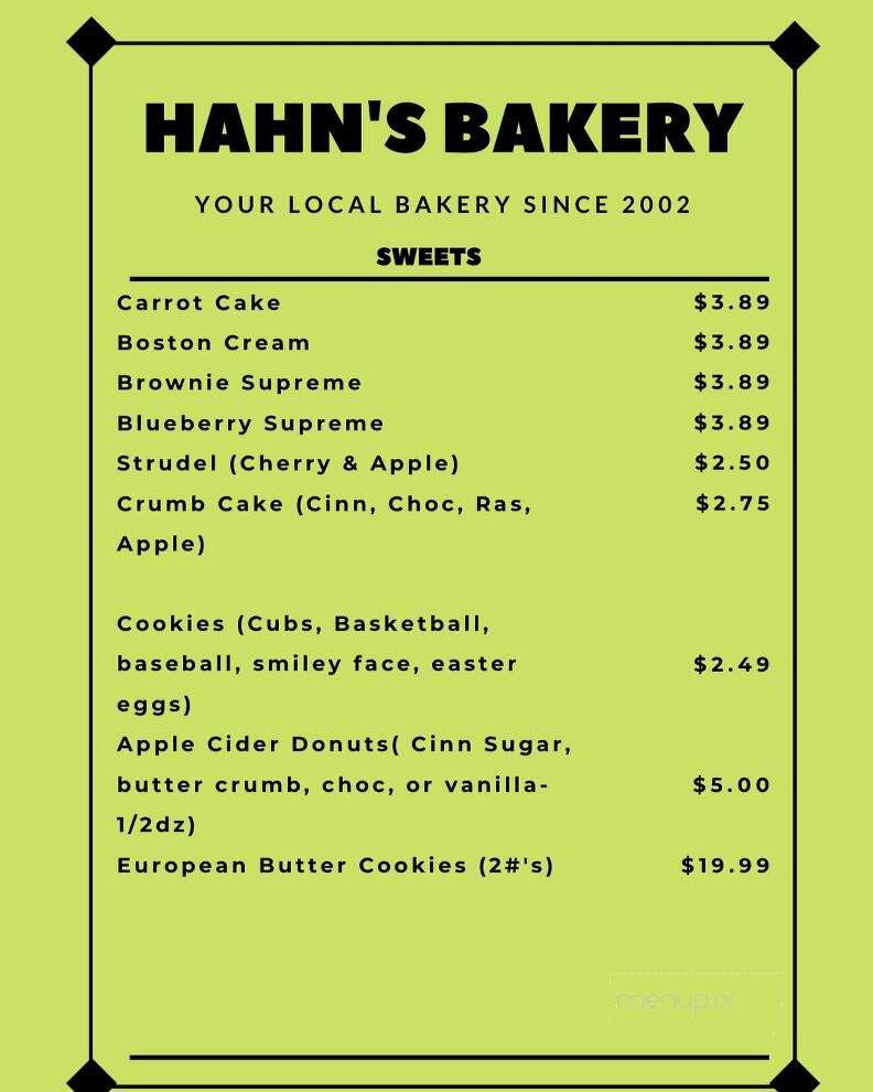 Hahn's Bakery - Geneva, IL