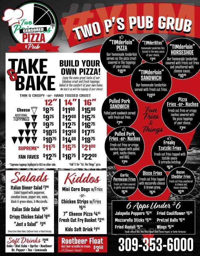 Two P's Pizza & Pub - Pekin, IL