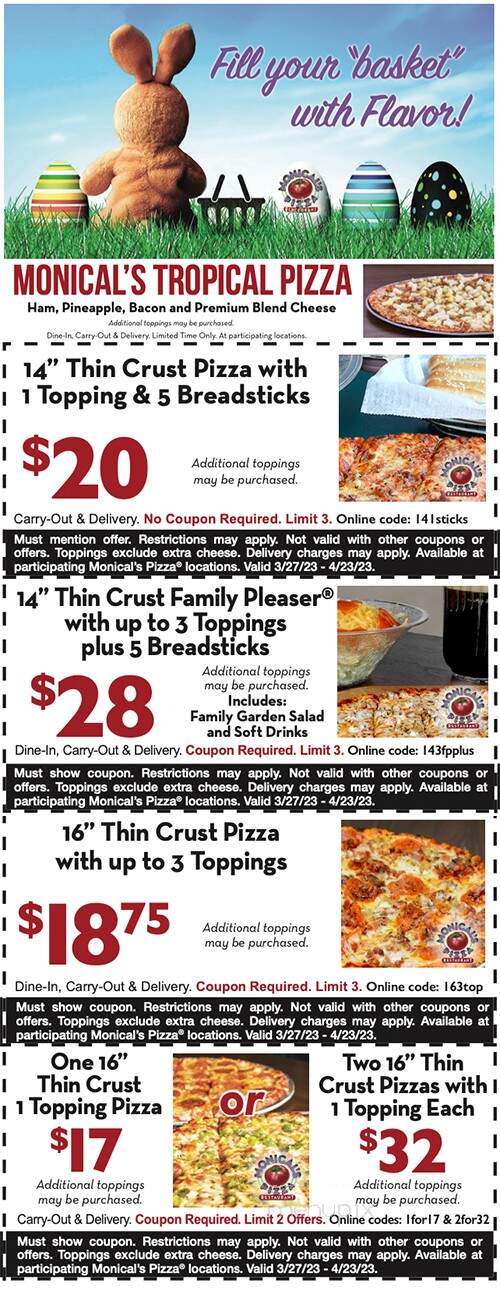 Monical's Pizza - Charleston, IL