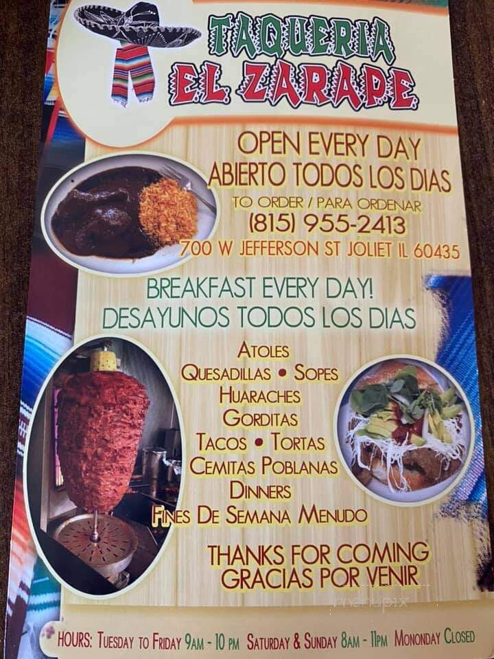 Taqueria El Zarape - Joliet, IL