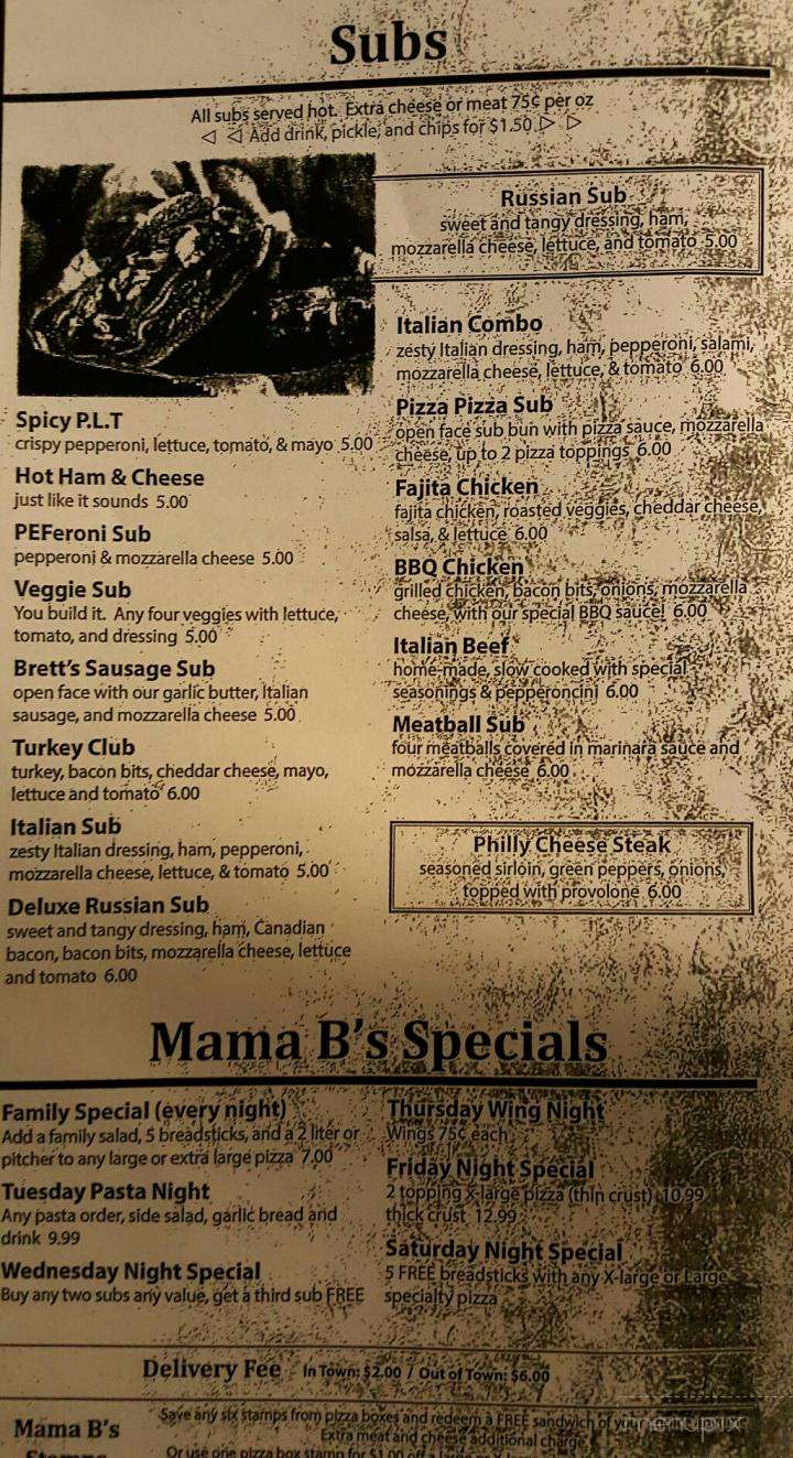 Mama B's Pizzeria - Bement, IL