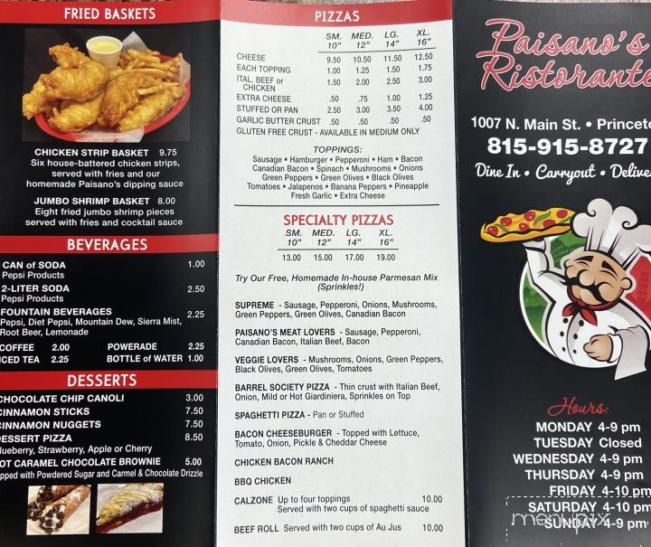 Paisanos Ristorante - Princeton, IL