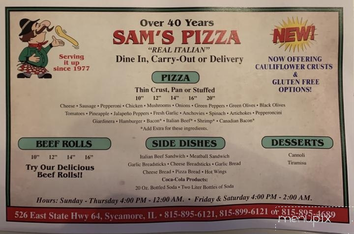 Sam's Pizza - Sycamore, IL