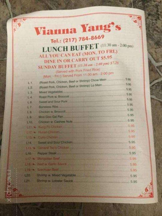 Vienna Yang Chinese Cuisine - Gibson City, IL