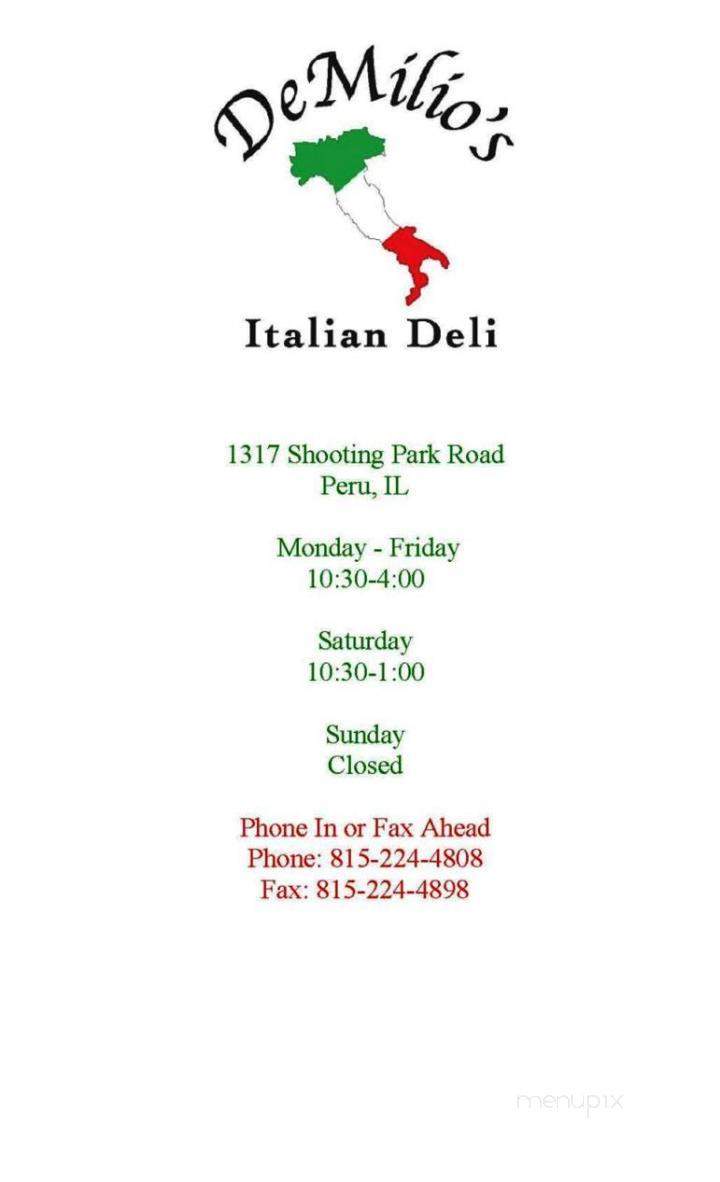 Demilio's Italian Deli - Peru, IL