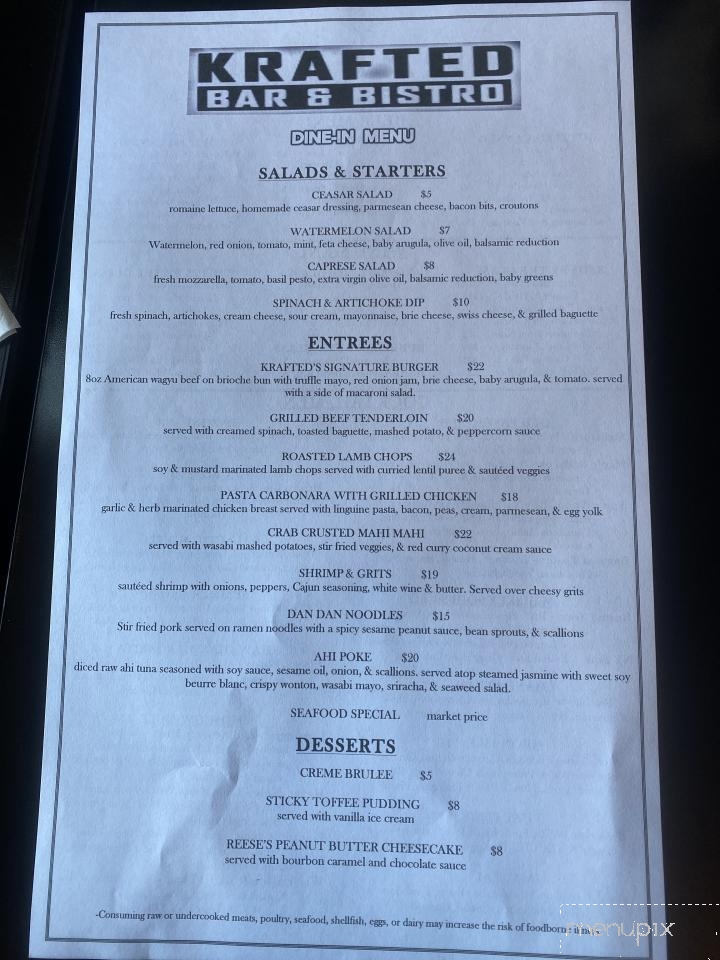 Krafted Bar & Bistro - Burlington, IA