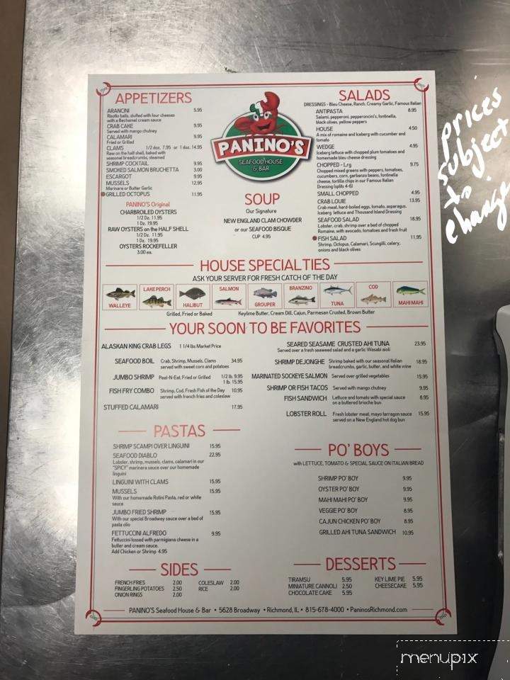 Panino's Italian Sandwiches and Crab Shack - Richmond, IL